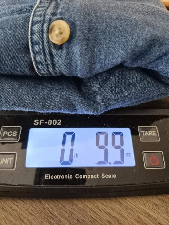 VTG Cabin Creek Women's Blue Denim 100%COTTON Single Pocket Top Plus Size 2X - Picture 7 of 7